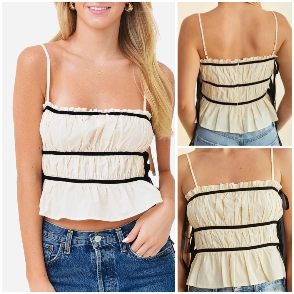 Cream Bow Top